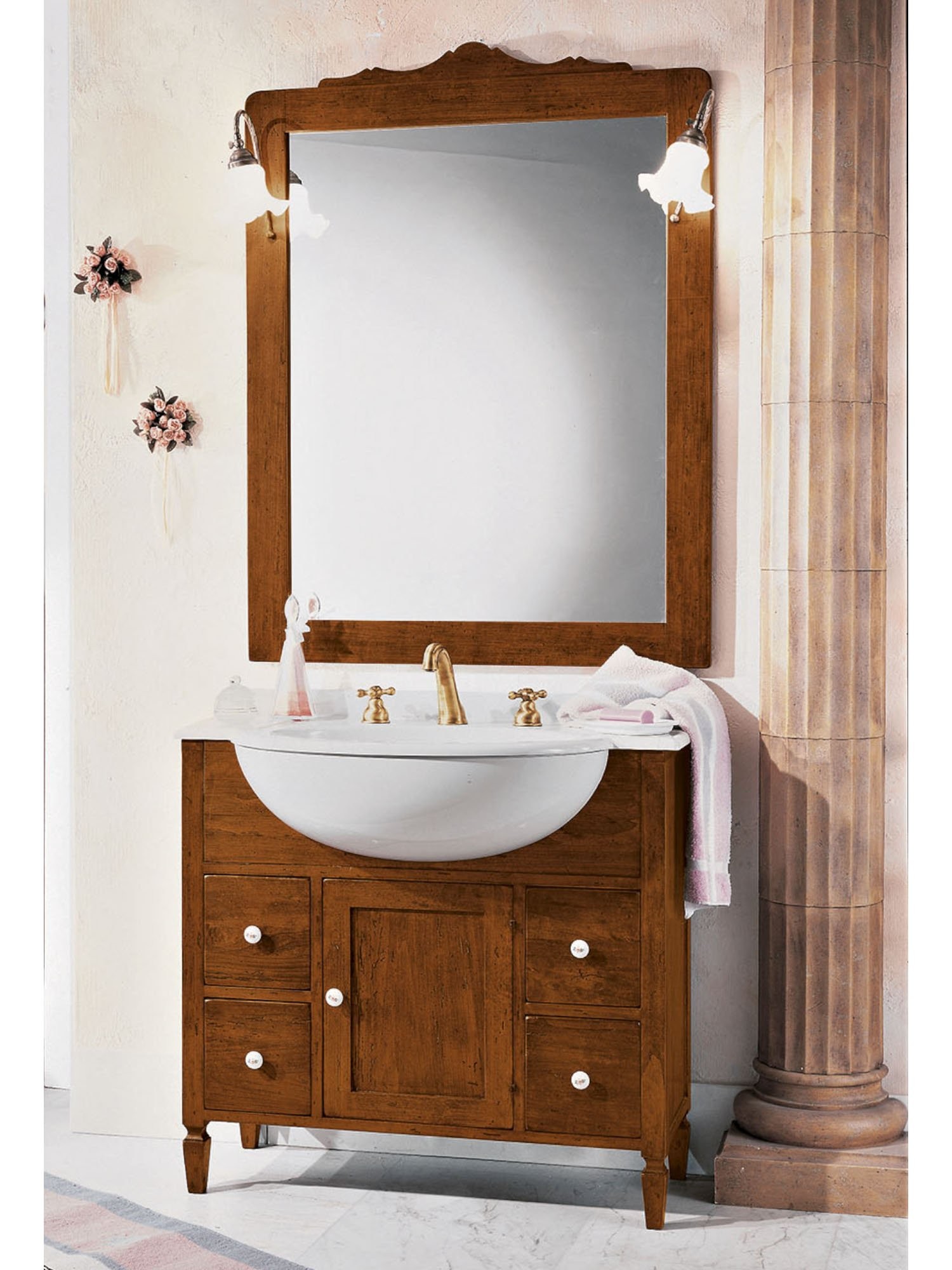 Mobile bagno classico in legno massello